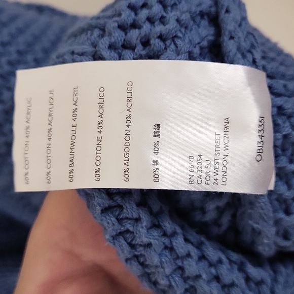 Free People Dream Blue Cable Knit Sweater Size Small - Picture 5 of 7